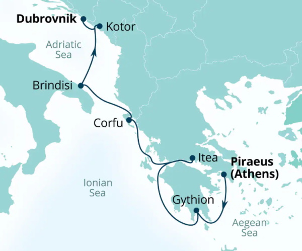 Seabourn Ovation Itinerary Map 2027