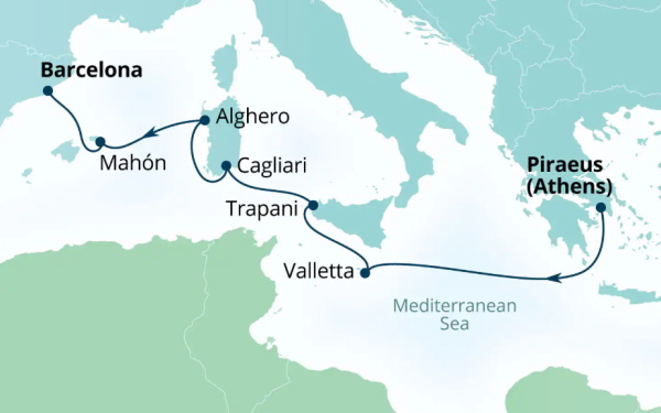 Seabourn Ovation Itinerary Map 2027