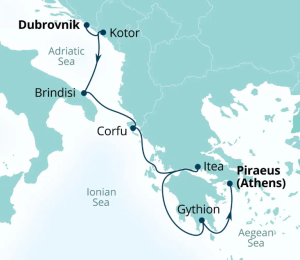 Seabourn Ovation Itinerary Map 2027