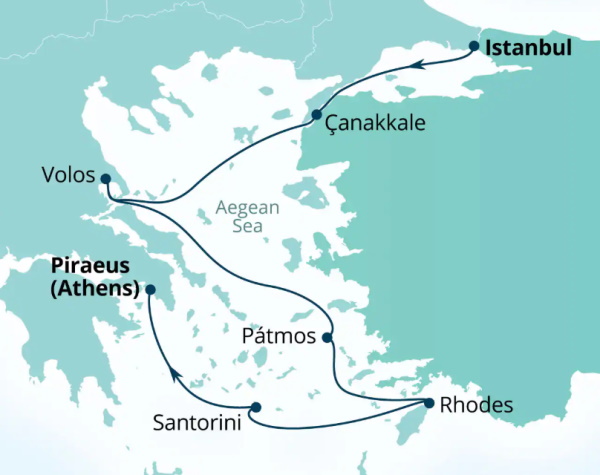 Seabourn Ovation Itinerary Map 2027