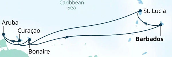Seabourn Ovation Itinerary Map 2027