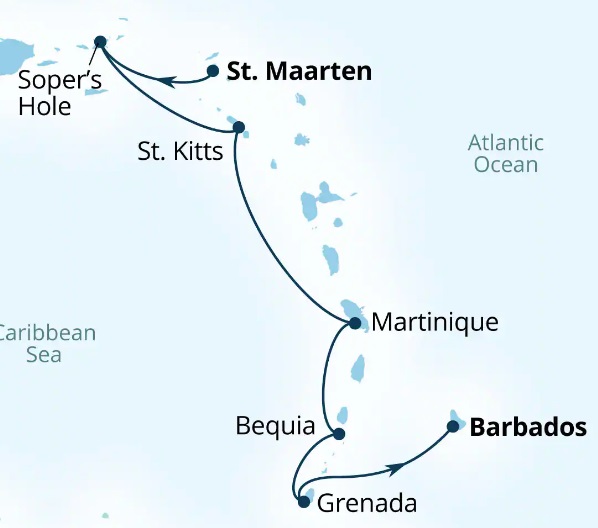 Seabourn Ovation Itinerary Map 2027
