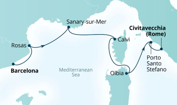 Seabourn Ovation Itinerary Map 2027