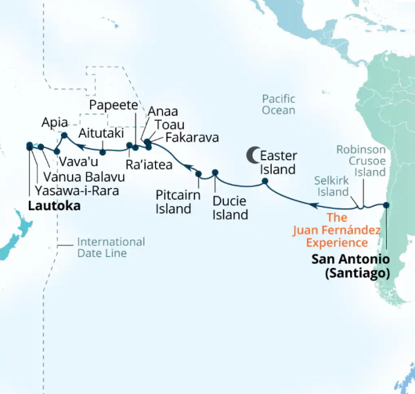 Seabourn Cruises Pursuit Map 2026