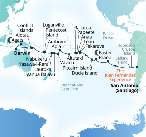 Seabourn Cruises Pursuit Map 2026