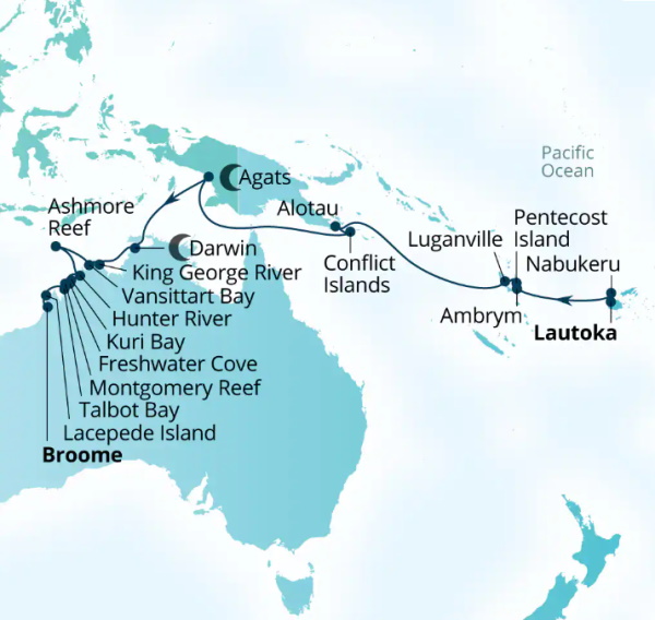 Seabourn Cruises Pursuit Map 2026