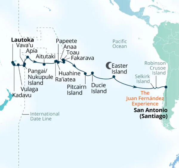 Seabourn Cruises Pursuit Map 2026