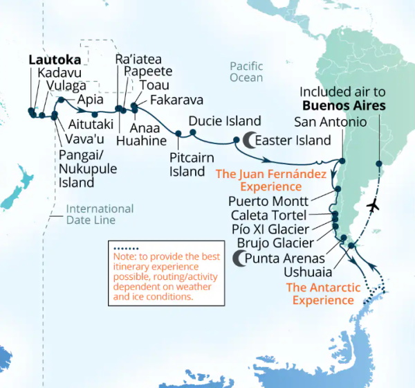 Seabourn Cruises Pursuit Map 2026