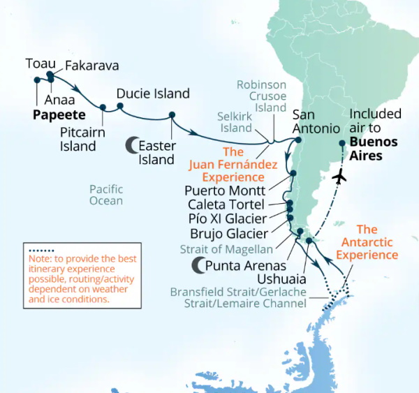 Seabourn Cruises Pursuit Map 2026