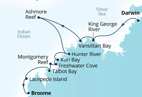 Seabourn Cruises Pursuit Map 2026