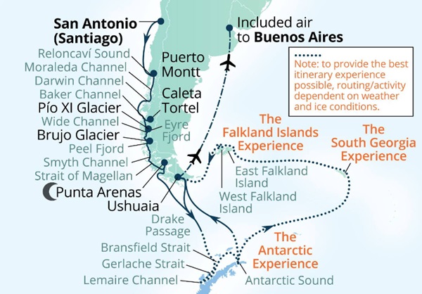 Seabourn Cruises Pursuit Map 2026