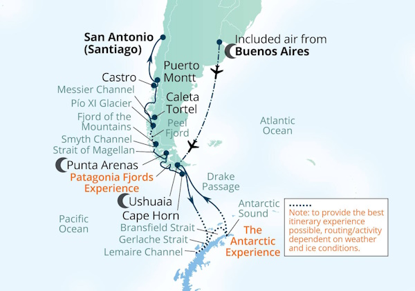 Seabourn Cruises Pursuit Map 2027