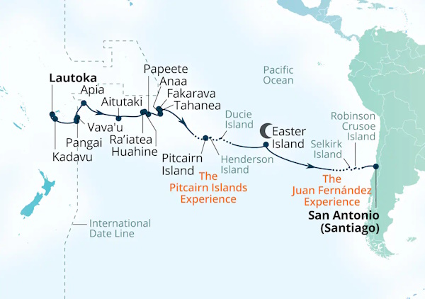 Seabourn Cruises Pursuit Map 2027