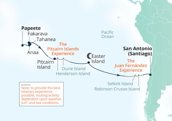 Seabourn Cruises Pursuit Map 2027