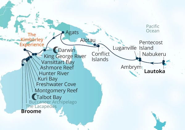 Seabourn Cruises Pursuit Map 2027