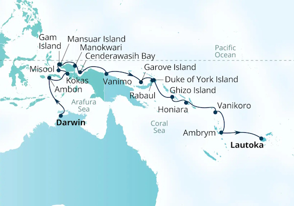 Seabourn Cruises Pursuit Map 2027