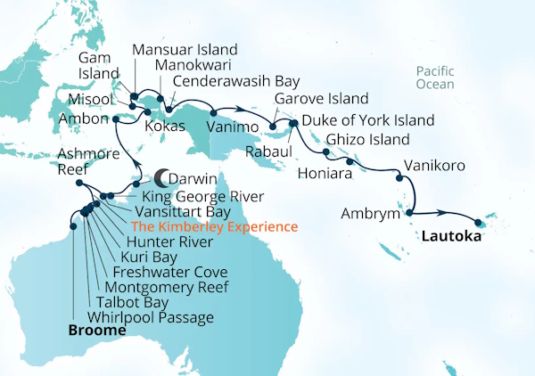 Seabourn Cruises Pursuit Map 2027