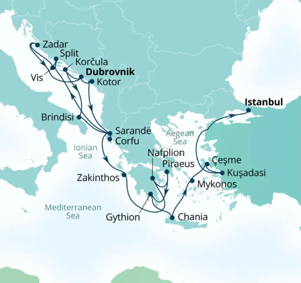Seabourn Cruises Quest Map 2026