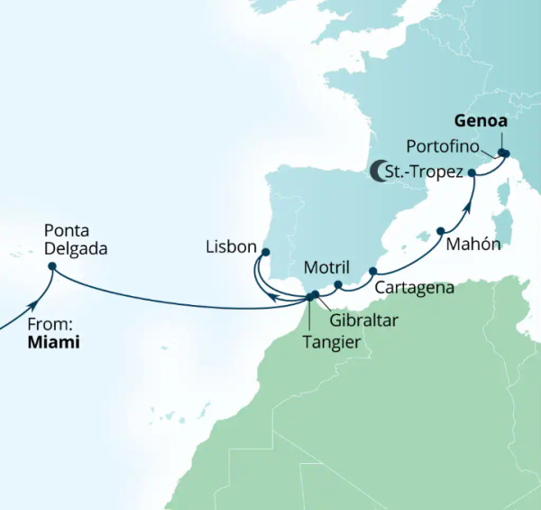 Seabourn Cruises Quest Map 2026