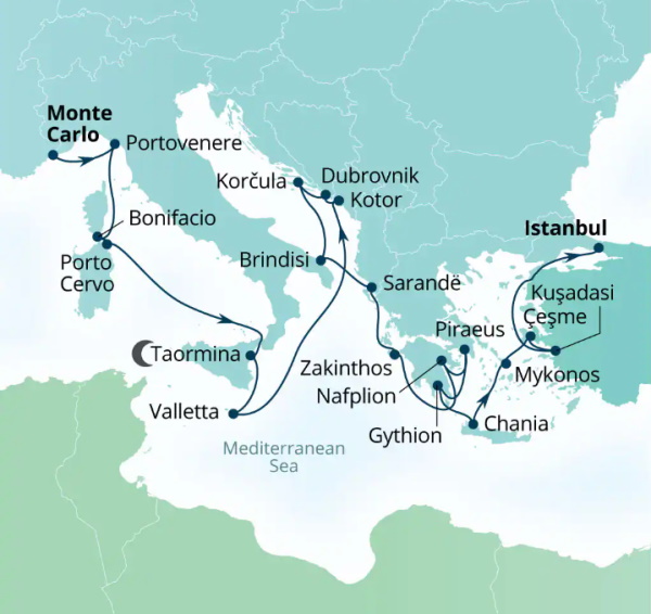 Seabourn Cruises Quest Map 2026