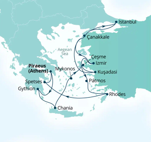 Seabourn Cruises Quest Map 2026