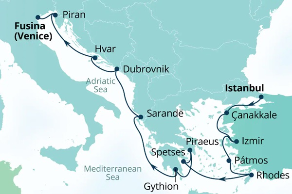 Seabourn Cruises Quest Map 2026