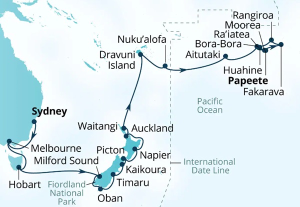 Seabourn Cruises Quest Map 2026