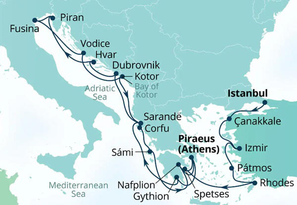 Seabourn Cruises Quest Map 2026