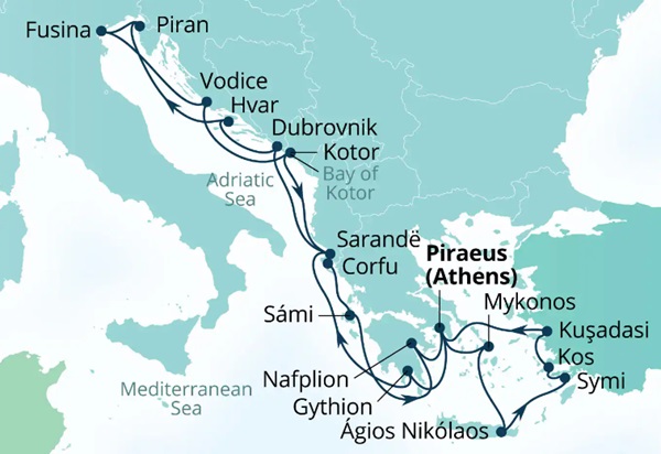 Seabourn Cruises Quest Map 2026