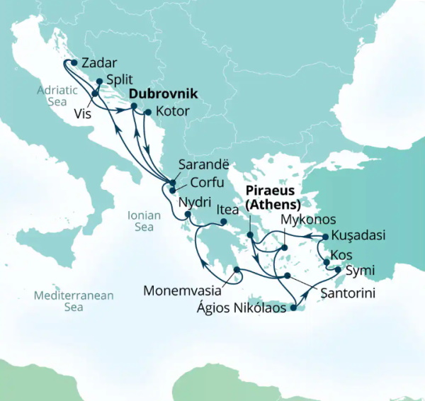 Seabourn Cruises Quest Map 2026
