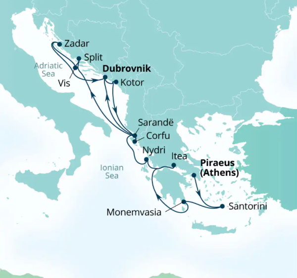 Seabourn Cruises Quest Map 2026