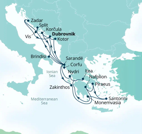 Seabourn Cruises Quest Map 2026