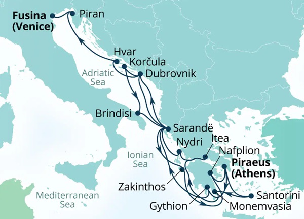 Seabourn Cruises Quest Map 2026