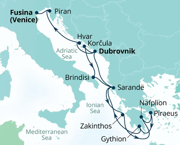 Seabourn Cruises Quest Map 2026