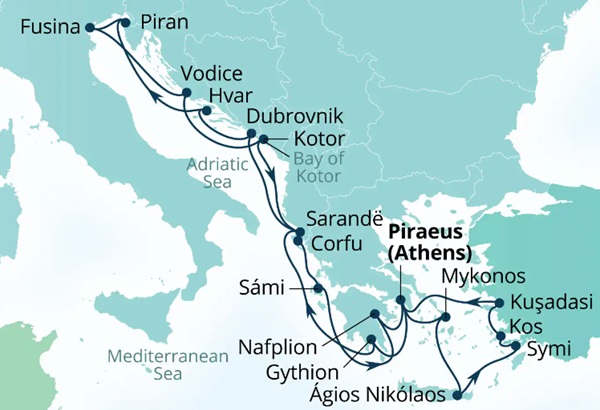 Seabourn Cruises Quest Map 2026