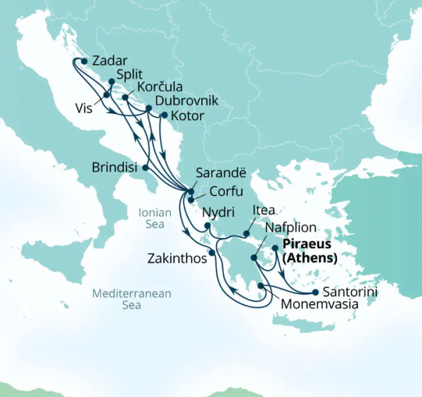 Seabourn Cruises Quest Map 2026