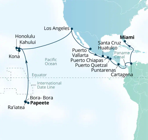 Seabourn Cruises Quest Map 2026