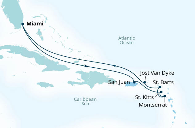 Seabourn Quest World Cruise Map 2027