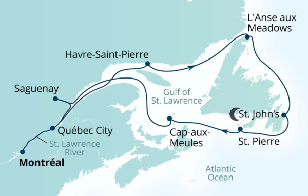 Seabourn Cruises Quest Map 2027