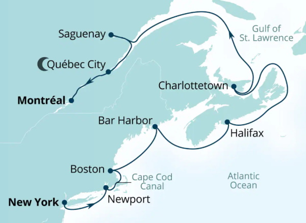 Seabourn Cruises Quest Map 2027