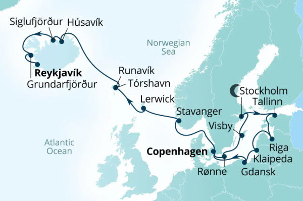 Seabourn Cruises Quest Map 2027
