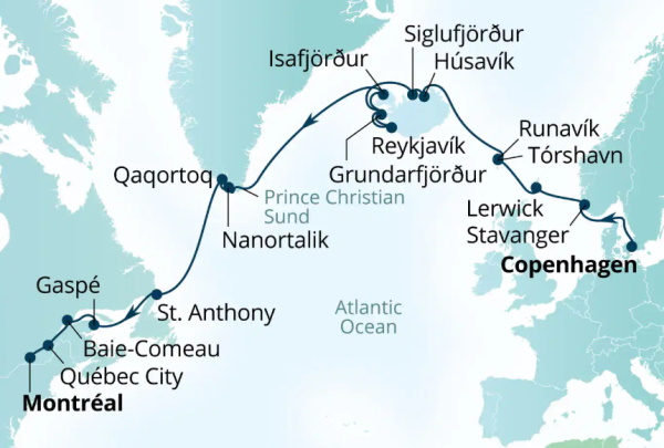 Seabourn Cruises Quest Map 2027