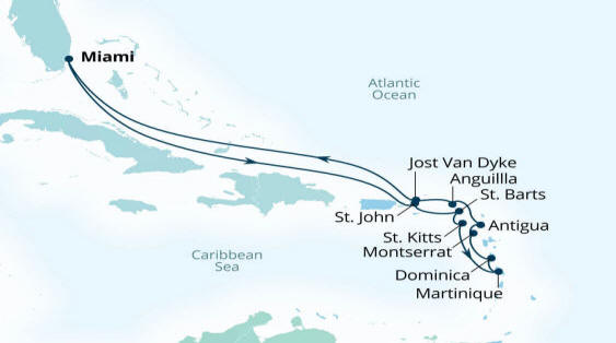 Seabourn Quest World Cruise Map 2027