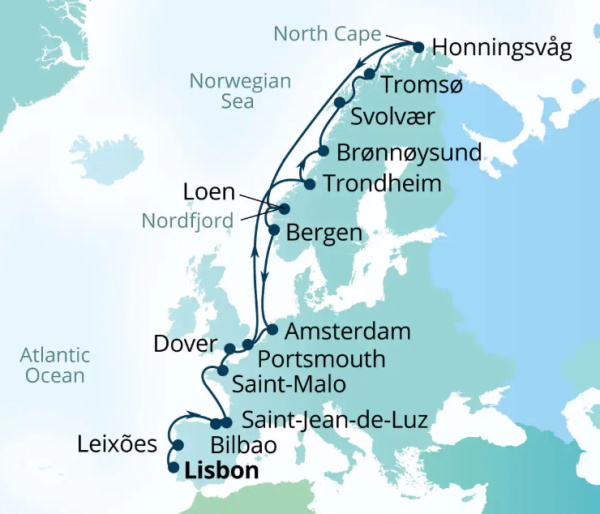 Seabourn Cruises Quest Map 2027