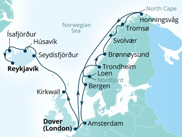 Seabourn Cruises Quest Map 2027