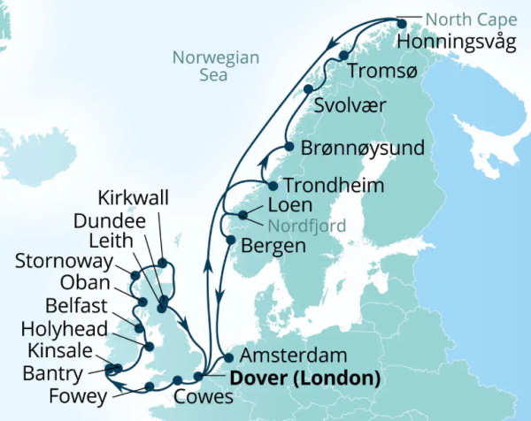 Seabourn Cruises Quest Map 2027