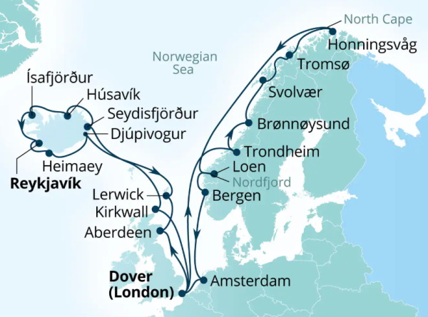 Seabourn Cruises Quest Map 2027