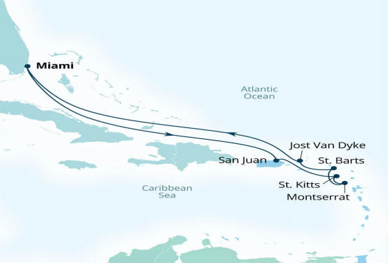 Seabourn Quest World Cruise Map 2027