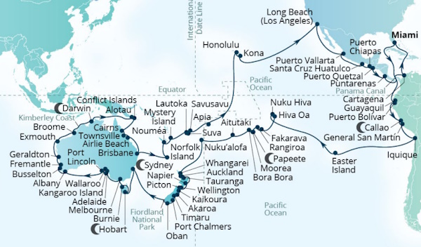 Seabourn Cruises Quest Map 2027