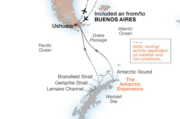 Seabourn Venture Cruises Map Itinerary 2026
